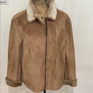 Coaco New York Faux Suede and Faux Fur Lined Jacket
